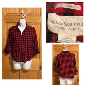 Denim &Supply Ralph Lauren tomboy checkered flannel